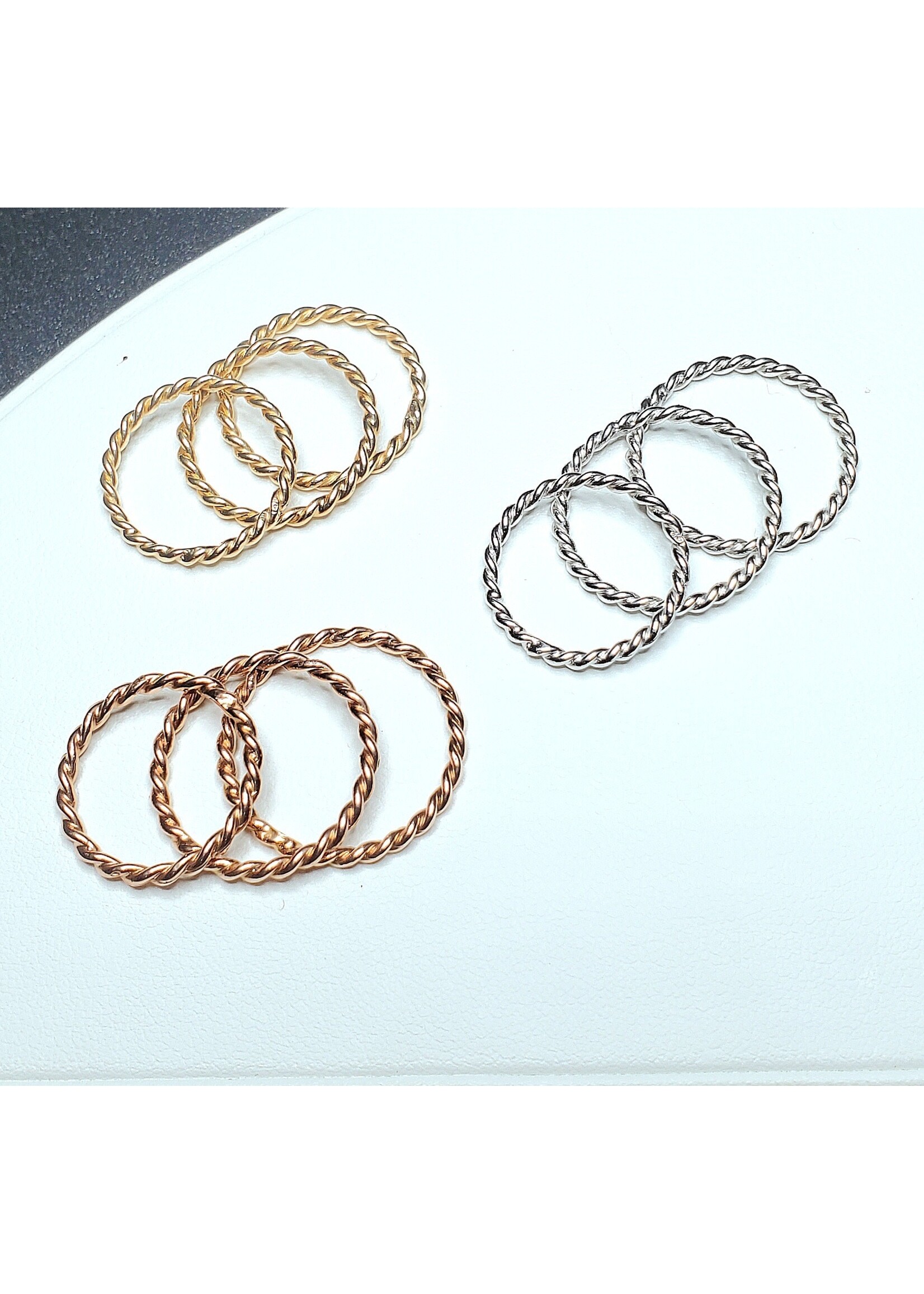 14k DAU Stack Rope Band