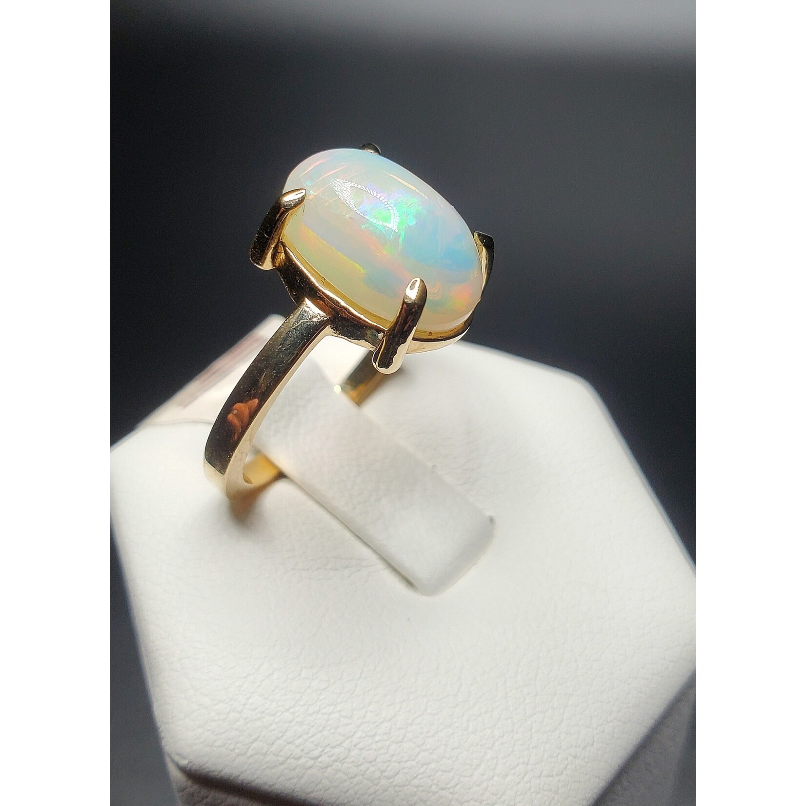 14KY 2ct Opal Sz6.25