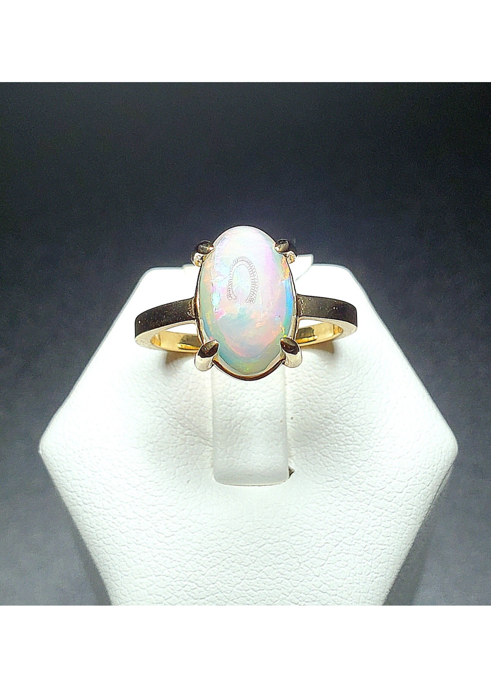 14KY 2ct Opal Sz6.25