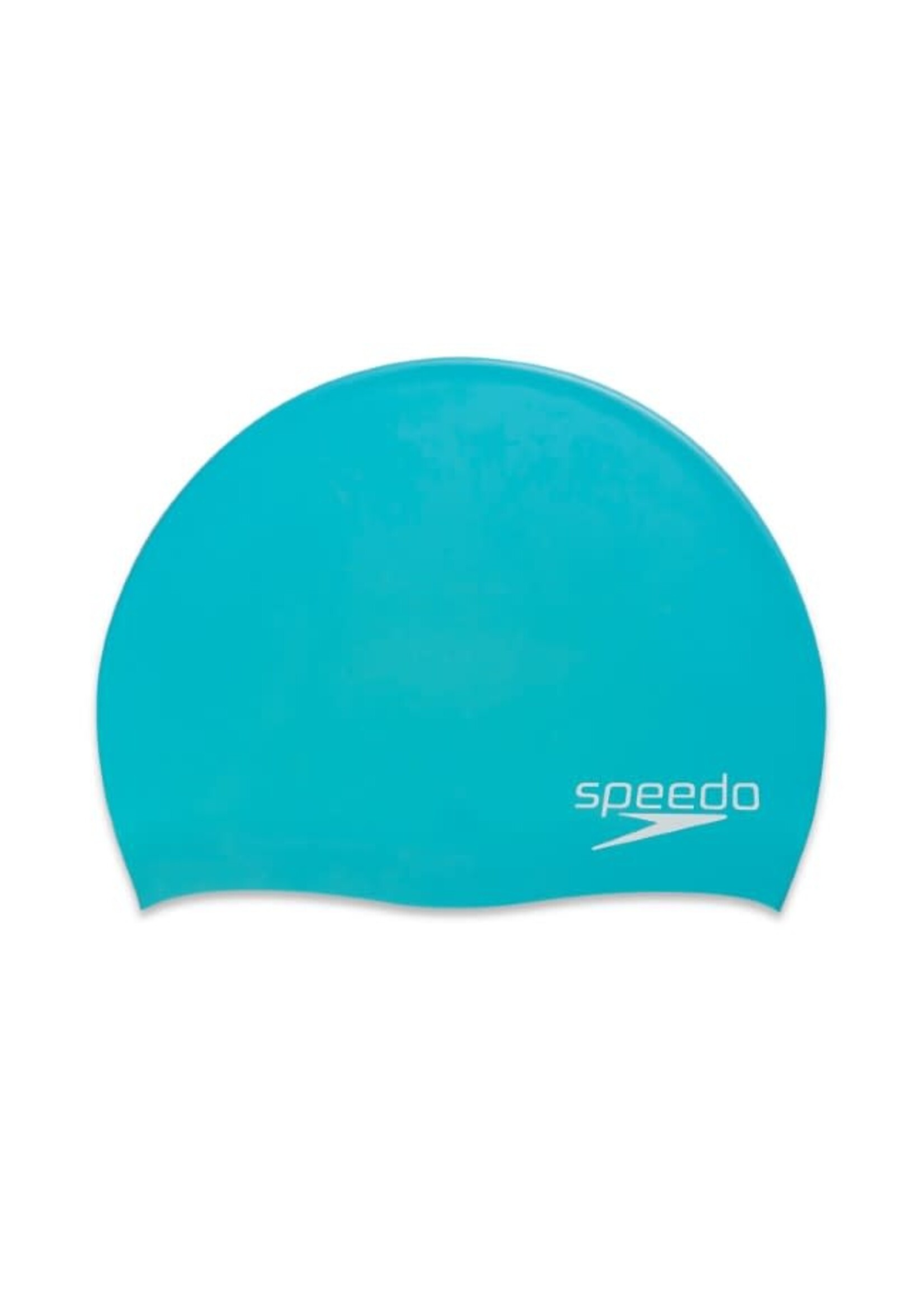 Speedo Solid Silicone Cap - Elastomeric Fit - One Size - Blue