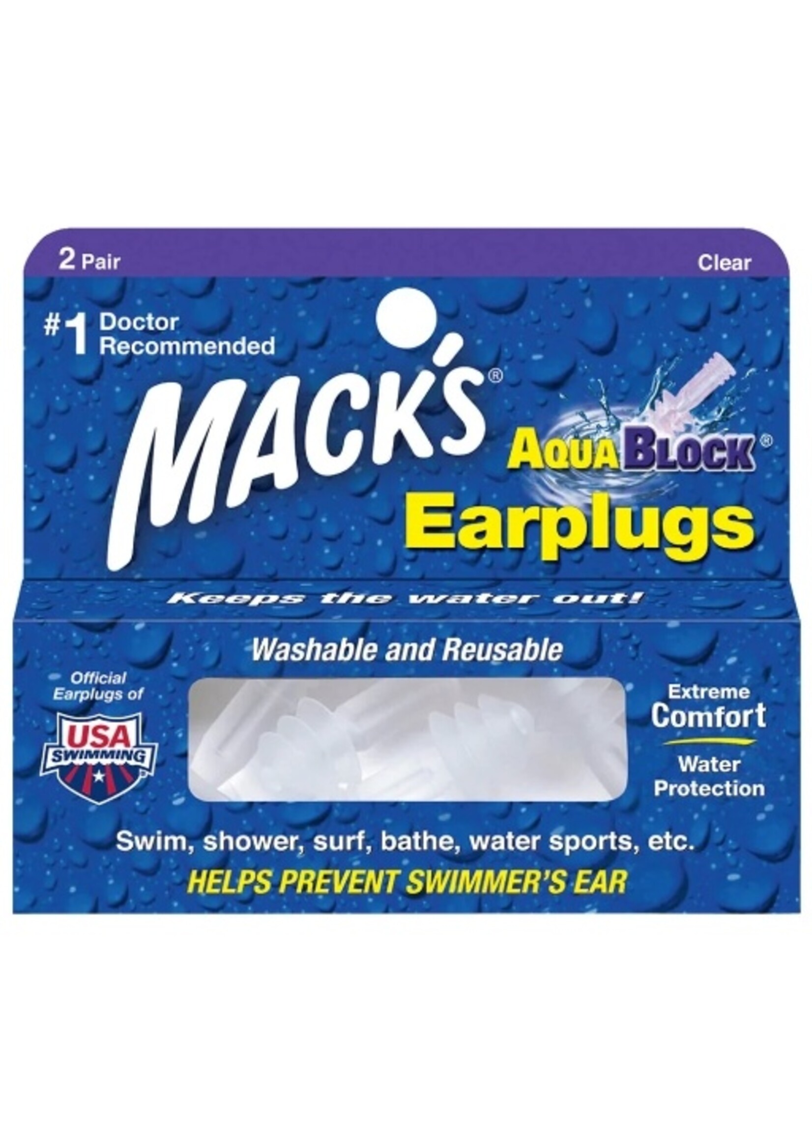 Mack's AquaBlock Earplugs Sport Fair Swimwear Inc.