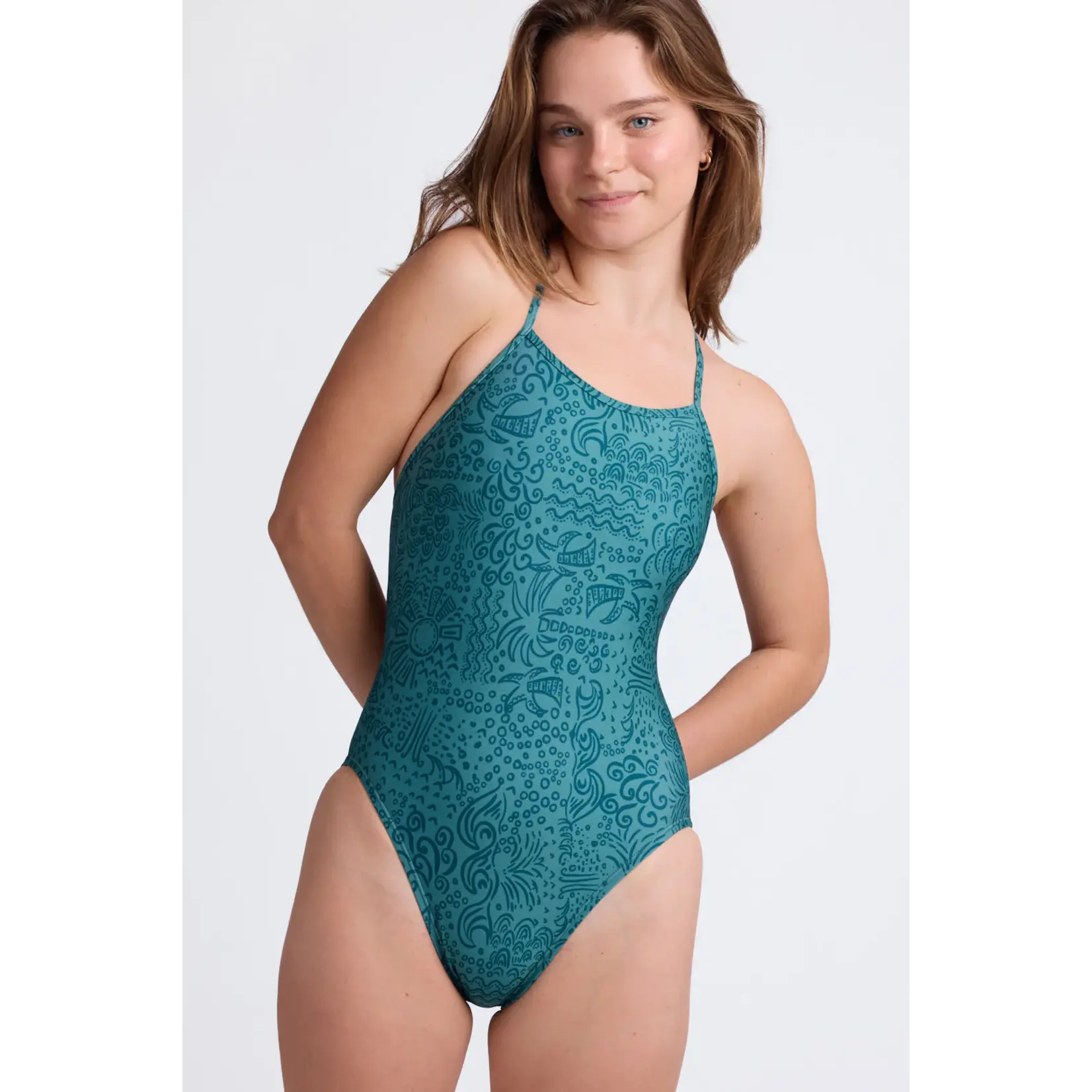 Jolyn Jackson 4 Swim Onesie - Print