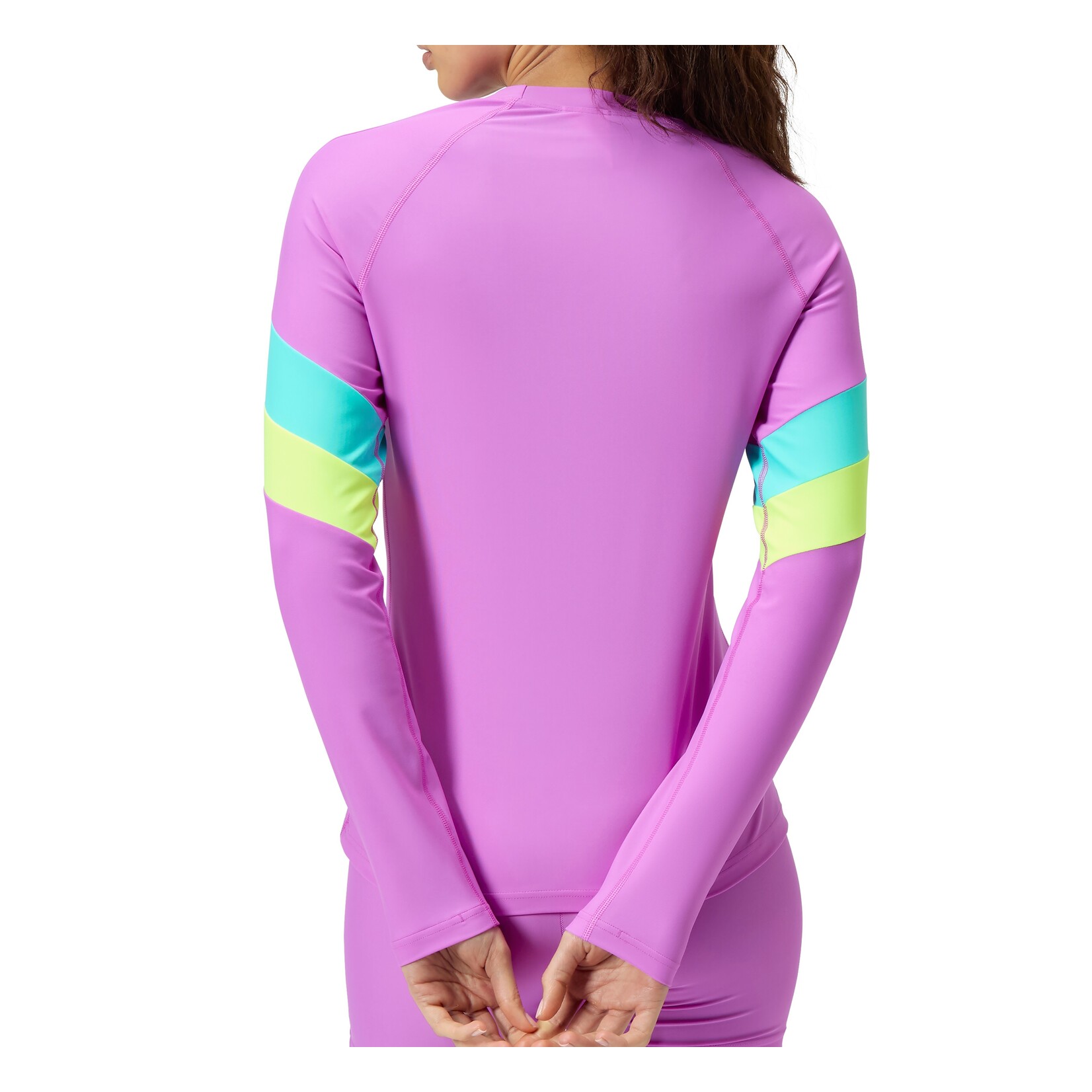 Speedo Women's Colorblock L/S Swim Top