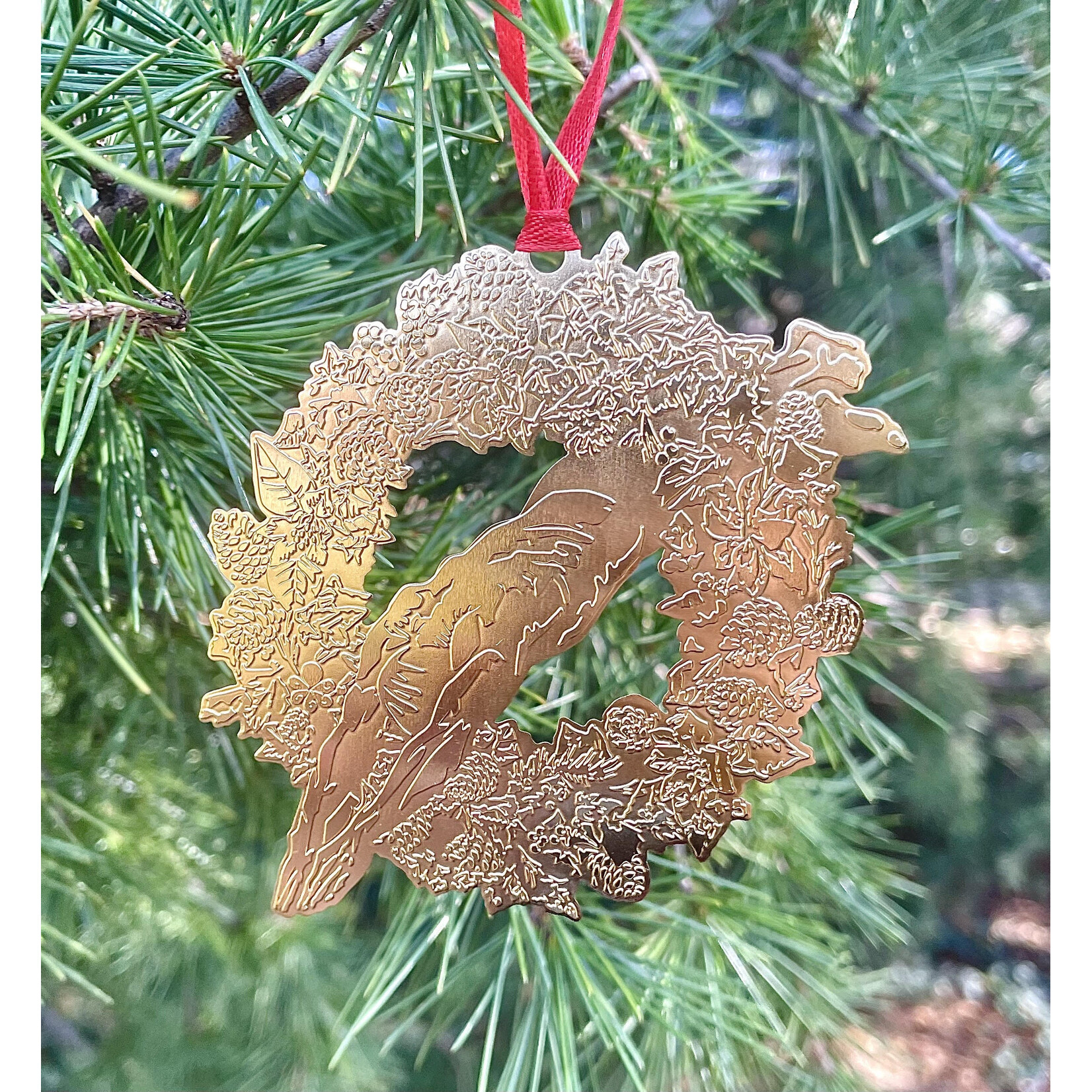Sport Fair Holly Jolly Wreath Ornament