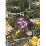 Potomac Marlins PM Holiday Ball Ornament Purple/White