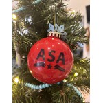 ASA ASA Holiday Ball Ornament Red/Blue