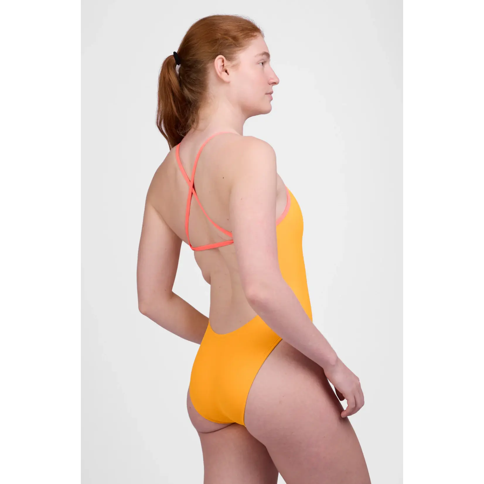 Jolyn Brandon One Piece Swimsuit -  Contrast Mango & Papaya
