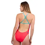 Jolyn Brandon One Piece Swimsuit - Strawberry & Hawaii Blue Contrast