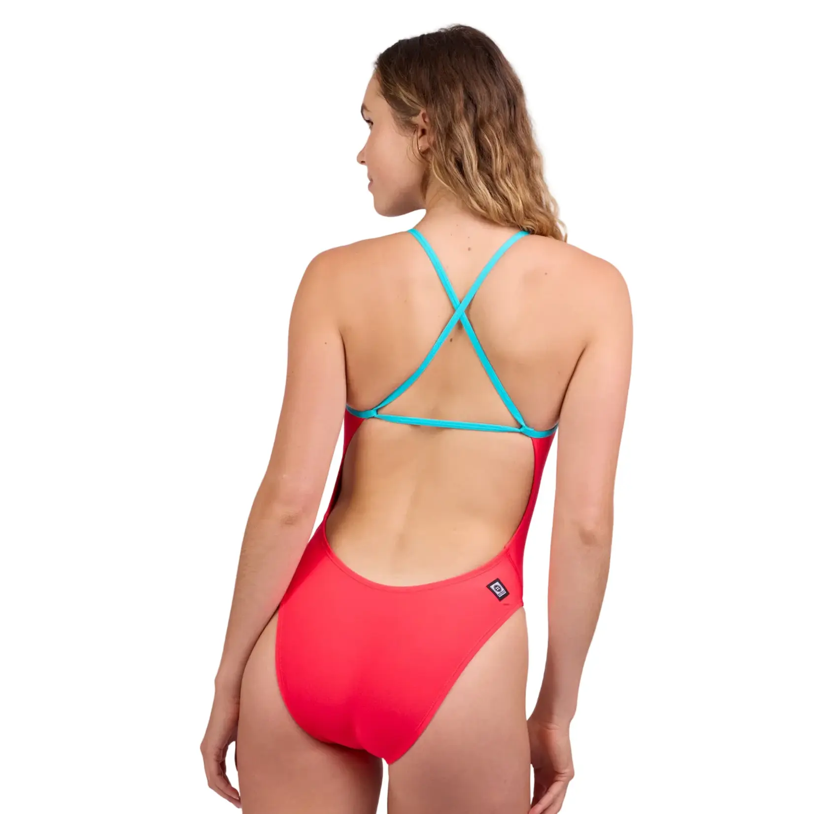 Jolyn Brandon One Piece Swimsuit - Strawberry & Hawaii Blue Contrast