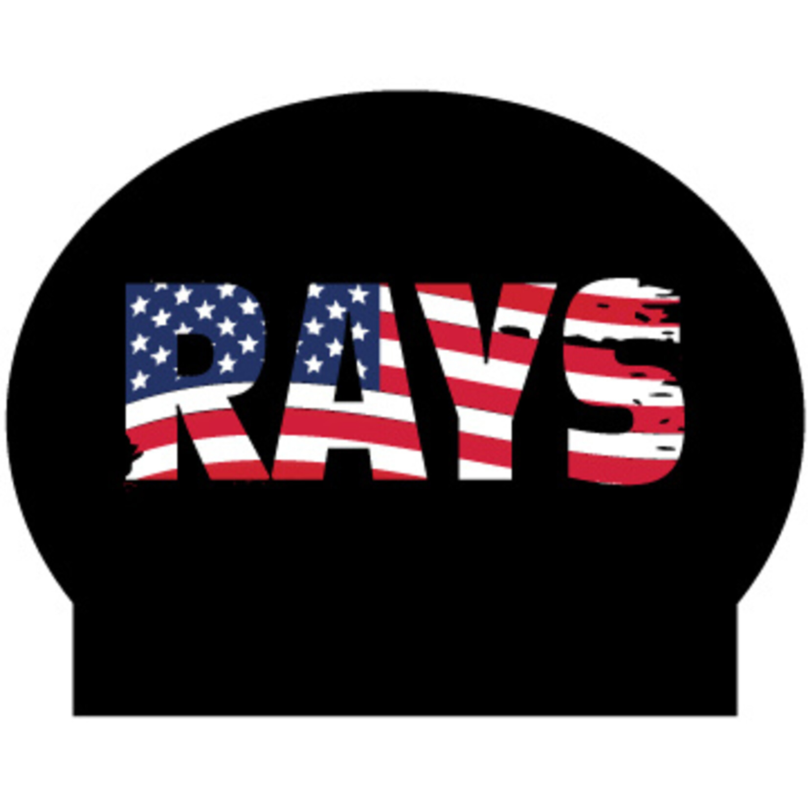 RAYS Rays Silicone Flag  cap Black