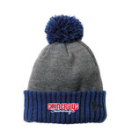 RAYS C-RAYS Colorblock Cuffed Pom Beanie Royal Heather II