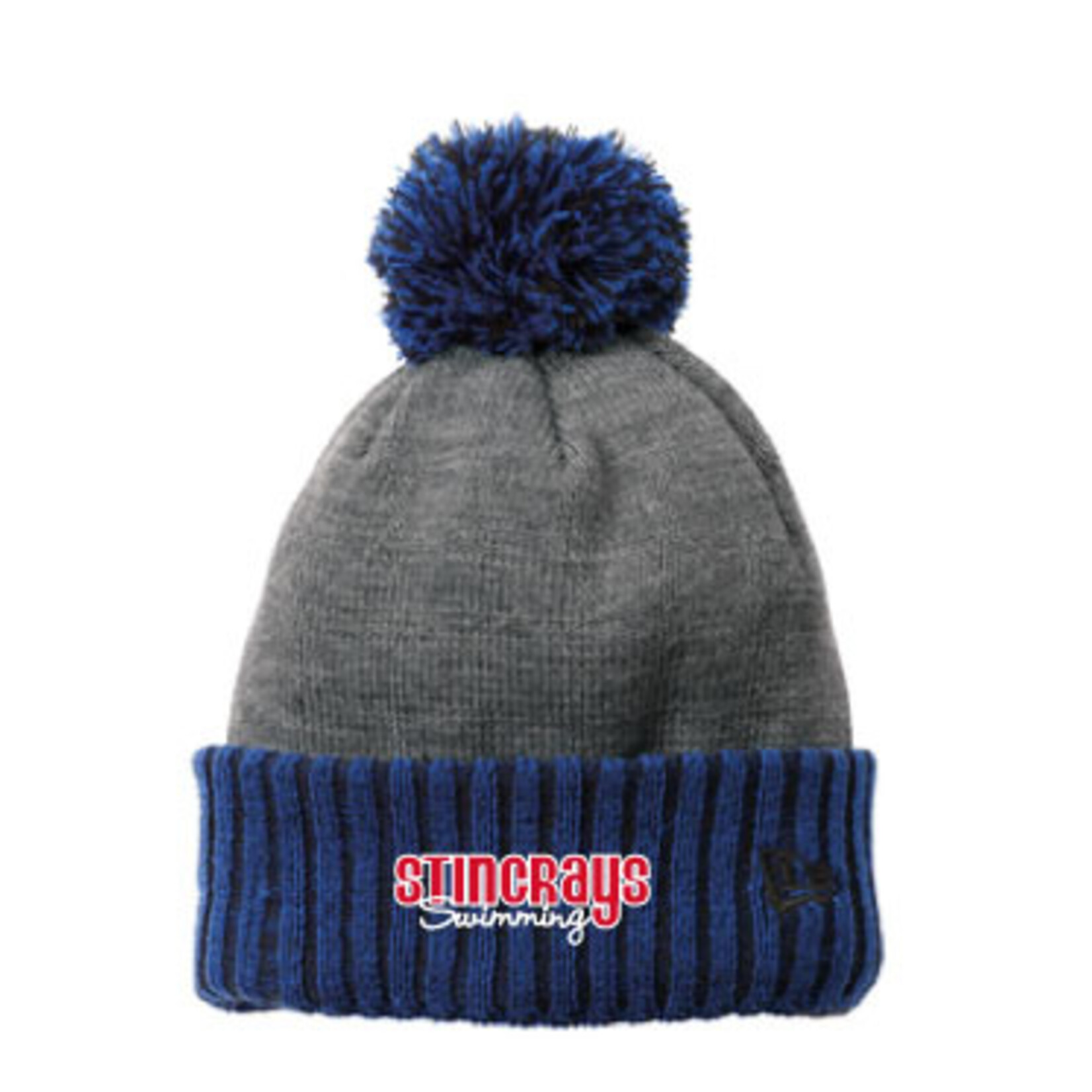 RAYS C-RAYS Colorblock Cuffed Pom Beanie Royal Heather II
