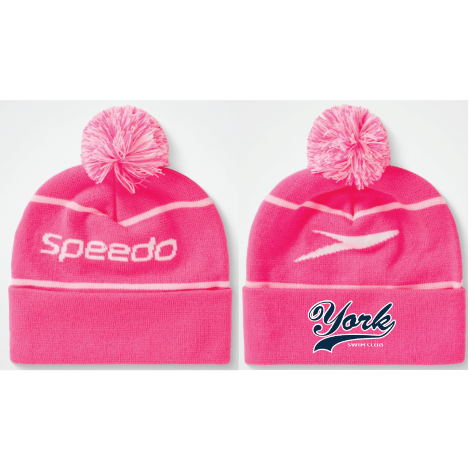 YORK York Pom Beanie Electric Coral