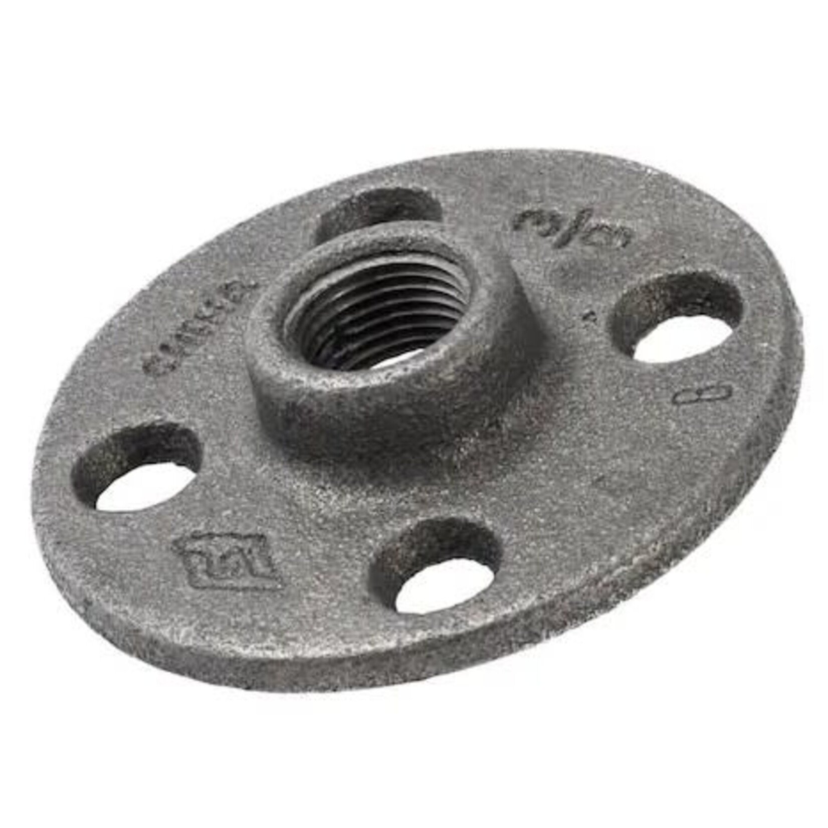 EVERFLOW 3/8 IN BLACK IRON THREADED FLOOR FLANGE