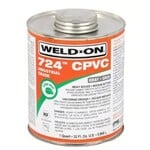 WELD-ON WELD-ON PIPE CEMENT: 724, 32 FL OZ, BRUSH-TOP CAN, GRAY
