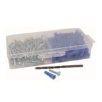 CONICAL WALL ANCHORS KIT WITH #10 PHILLIPS/SLOTTED SCREWS AND MANSONRY DRILL BIT