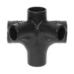 CHARLOTTE 4 IN X 2 IN CAST IRON NO HUB SANITARY CROSS W/ 2 IN 45 DEGREE ELBOW OPENINGS