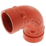 GRUVLOK 1 1/2 IN RED DUCTILE IRON 90 DEGREE ELBOW