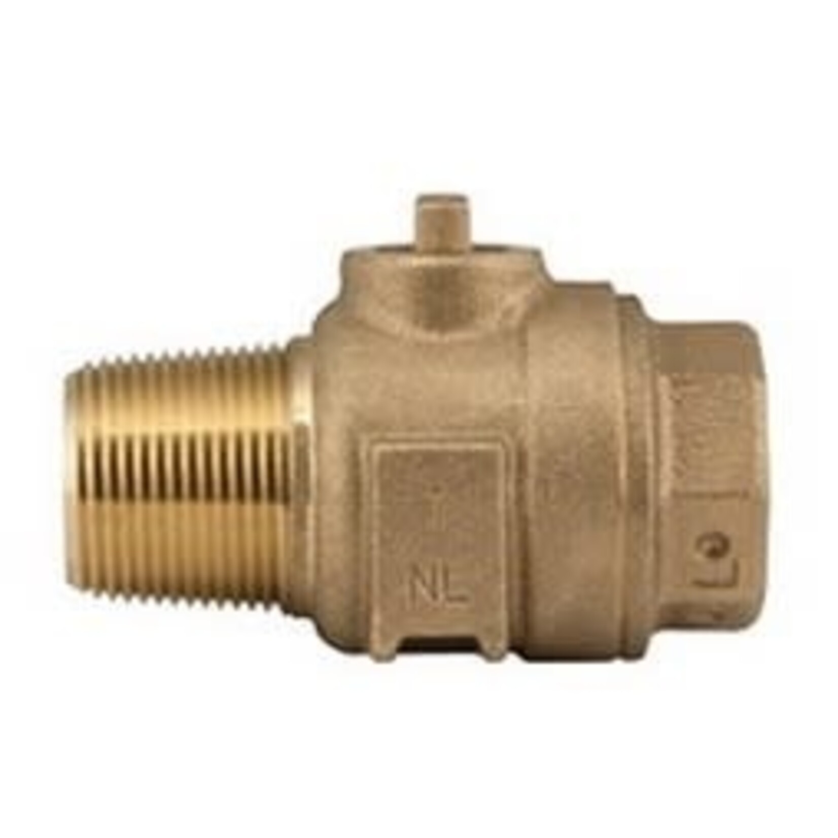 FORD 2 IN FORD CC X FPT BRASS BALL CORP VALVE ( CURB STOP )