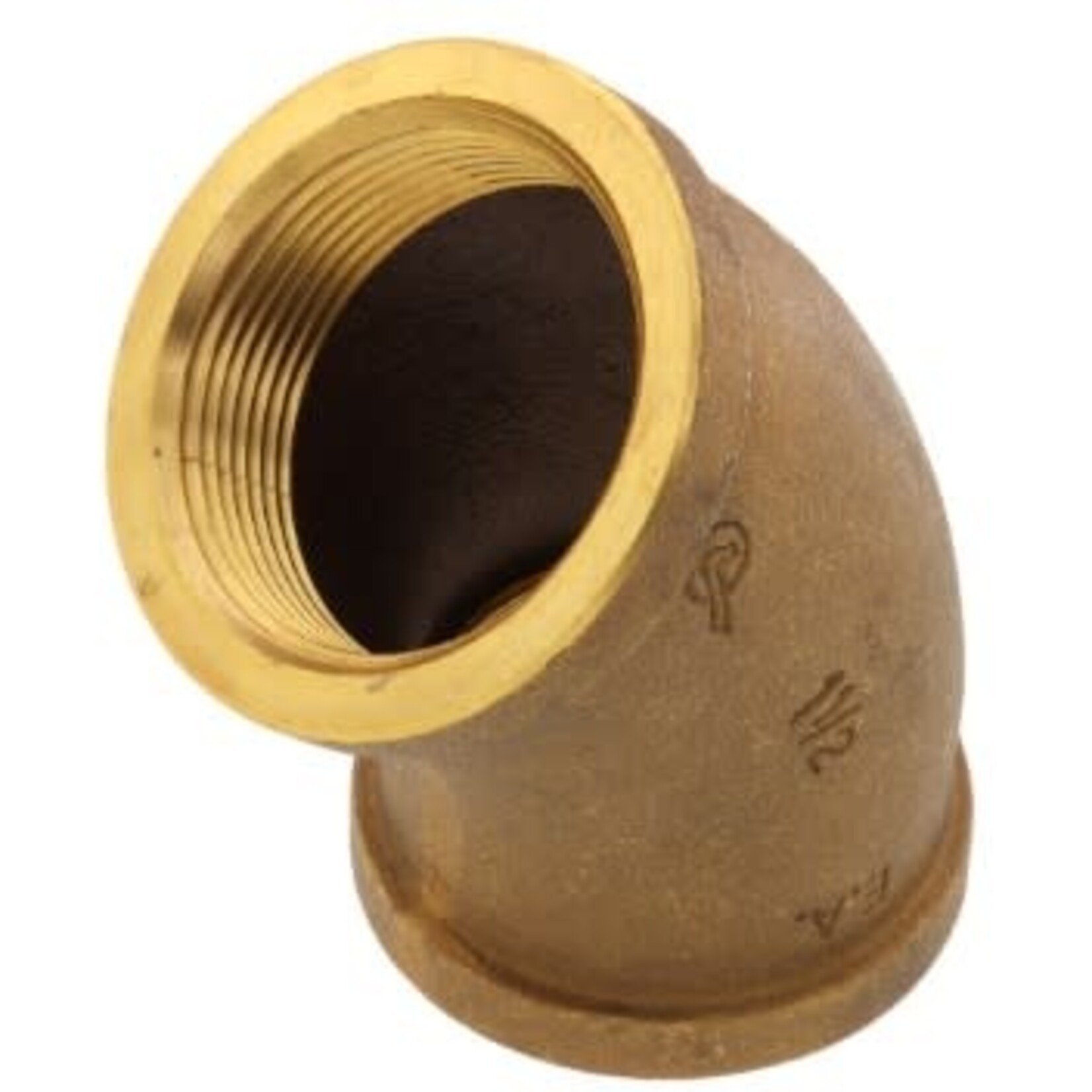 EVERFLOW 1 1/2 IN BRASS 45 DEGREE ELBOW