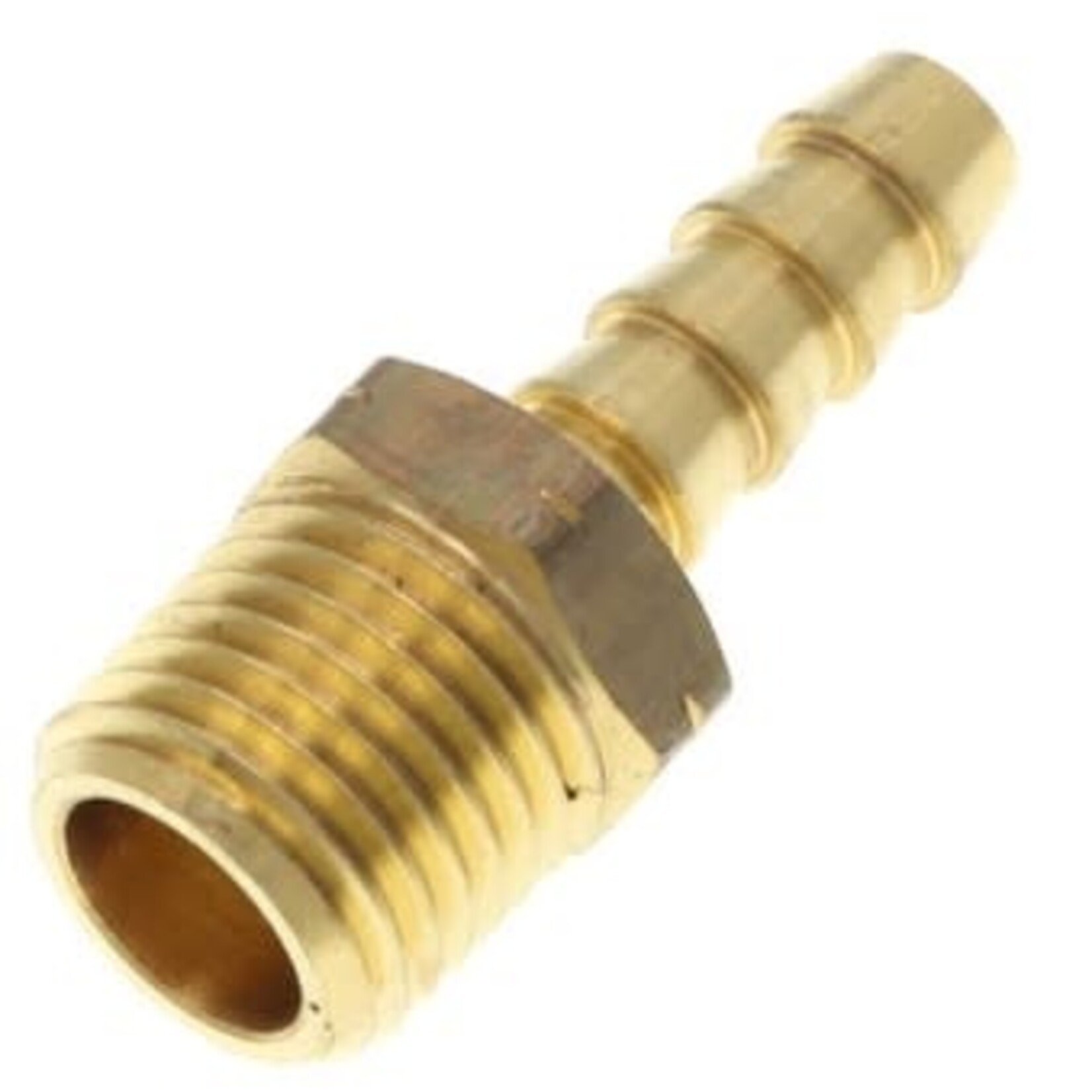 WATTS 1/4 IN ID X 1/4 IN MALE ADAPTER BRASS HOSE BARB