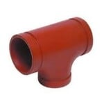 GRUVLOK 4 IN X 4 IN X 2 IN RED DUCTILE IRON TEE