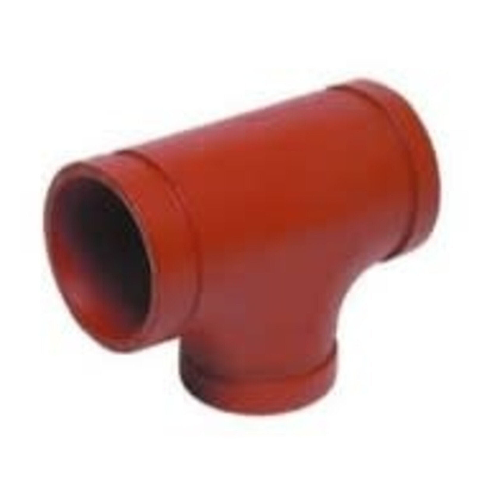 GRUVLOK 4 IN X 4 IN X 2 IN RED DUCTILE IRON TEE