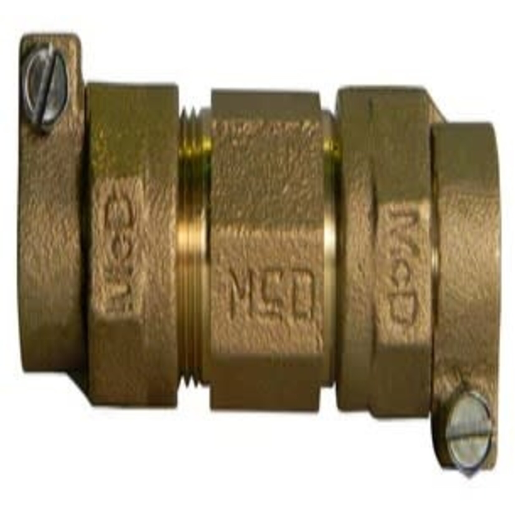 A. Y. MCDONALD 1 1/2 CTS FORD BRASS COMPRESSION COUPLING