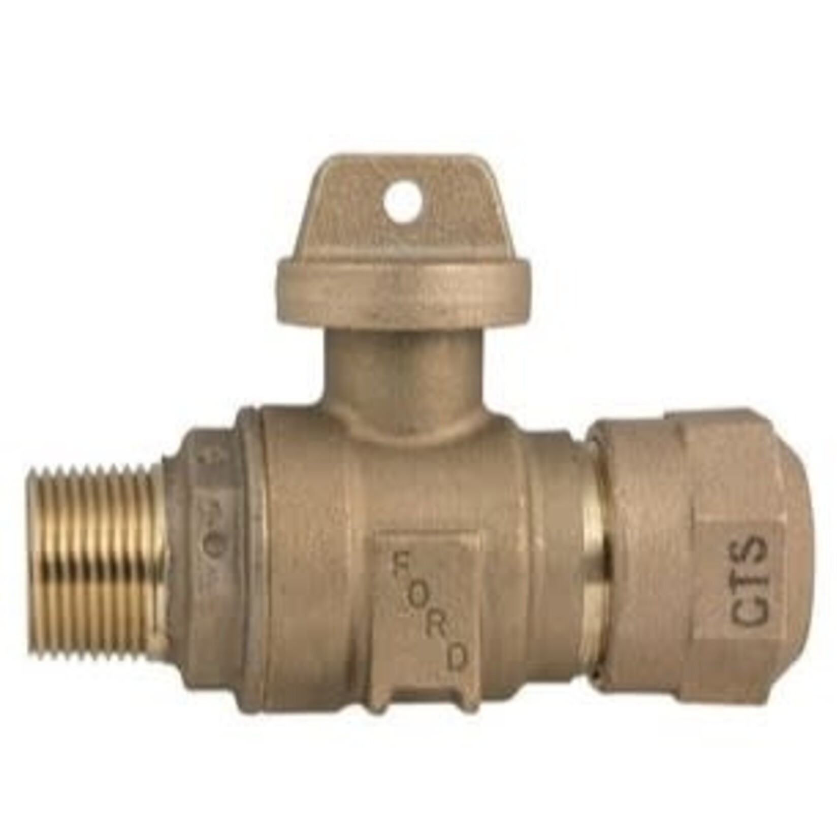 FORD 1 IN FORD BRASS CTS X MALE BALL VALVE