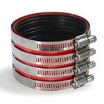 BLUEFIN 4 IN HUSKY BAND RED HEAVY DUTY NO HUB COUPLING