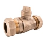 LEGEND VALVE 1 1/4 IN BRASS RING COMPRESSION CURB STOP (CTS)
