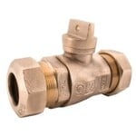 LEGEND VALVE 1 IN BRASS RING COMPRESSION CURB STOP (CTS)