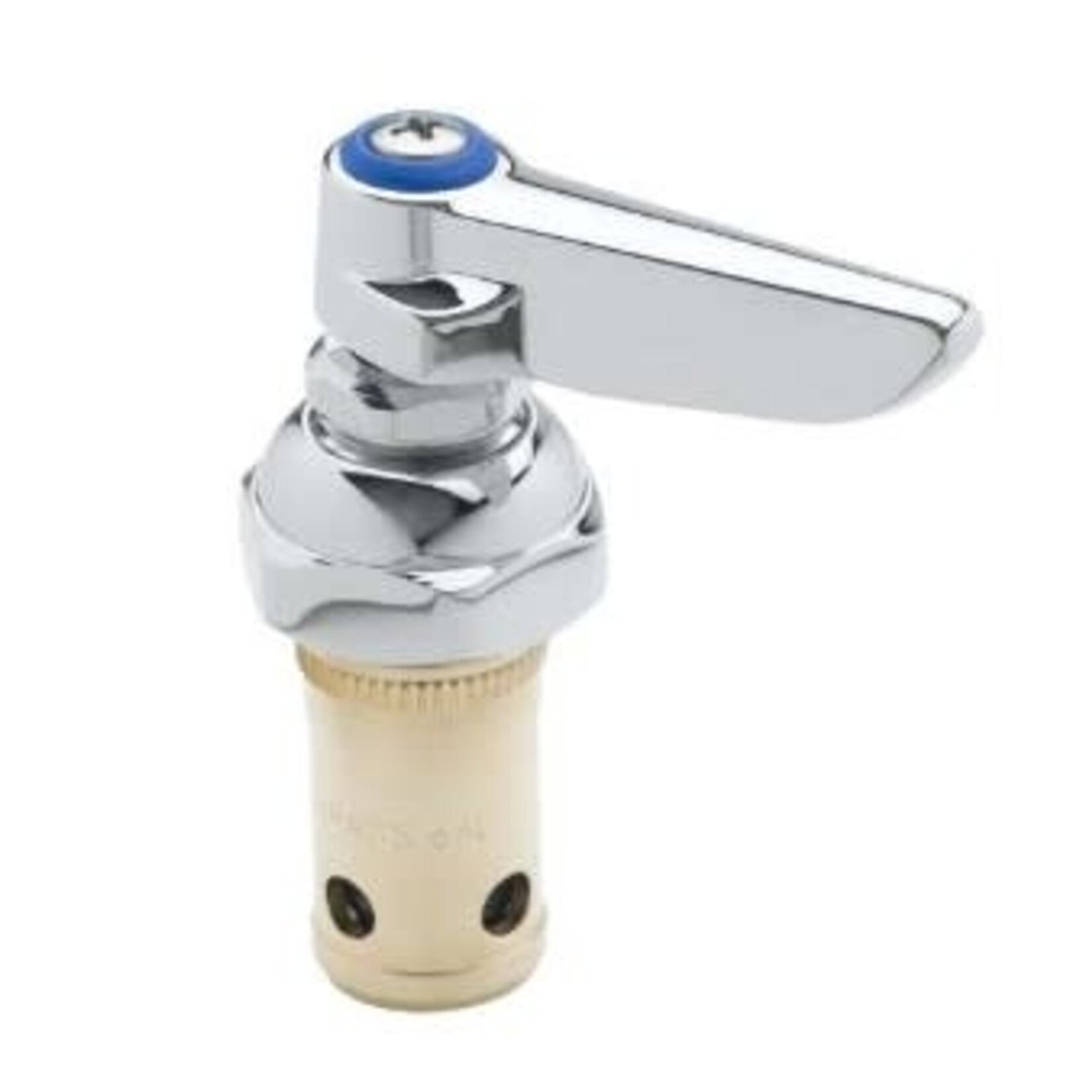 T&S BRASS ETERNA SPINDLE ASSEMBLY SPRING CHECK LEFT HAND BLUE COLD LEVER HANDLE AND SCREW ( 18.77 GPM )