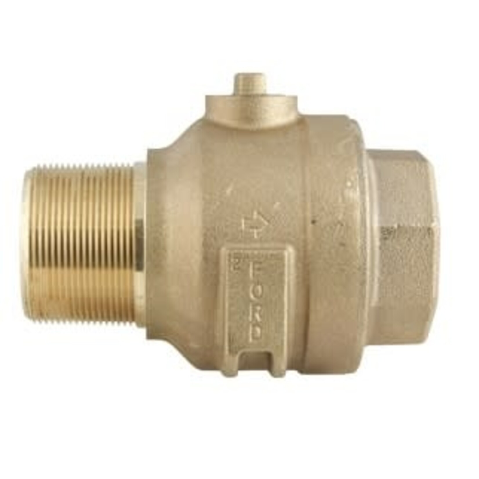 FORD 2 IN FORD MPT X FPT BRASS BALL VALVE ( CURB STOP )