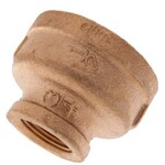 BLUEFIN 1 1/2 IN X 3/4 IN BRASS REDUCER COUPLING