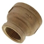 BLUEFIN 1 1/2 IN X 1 IN BRASS REDUCER COUPLING