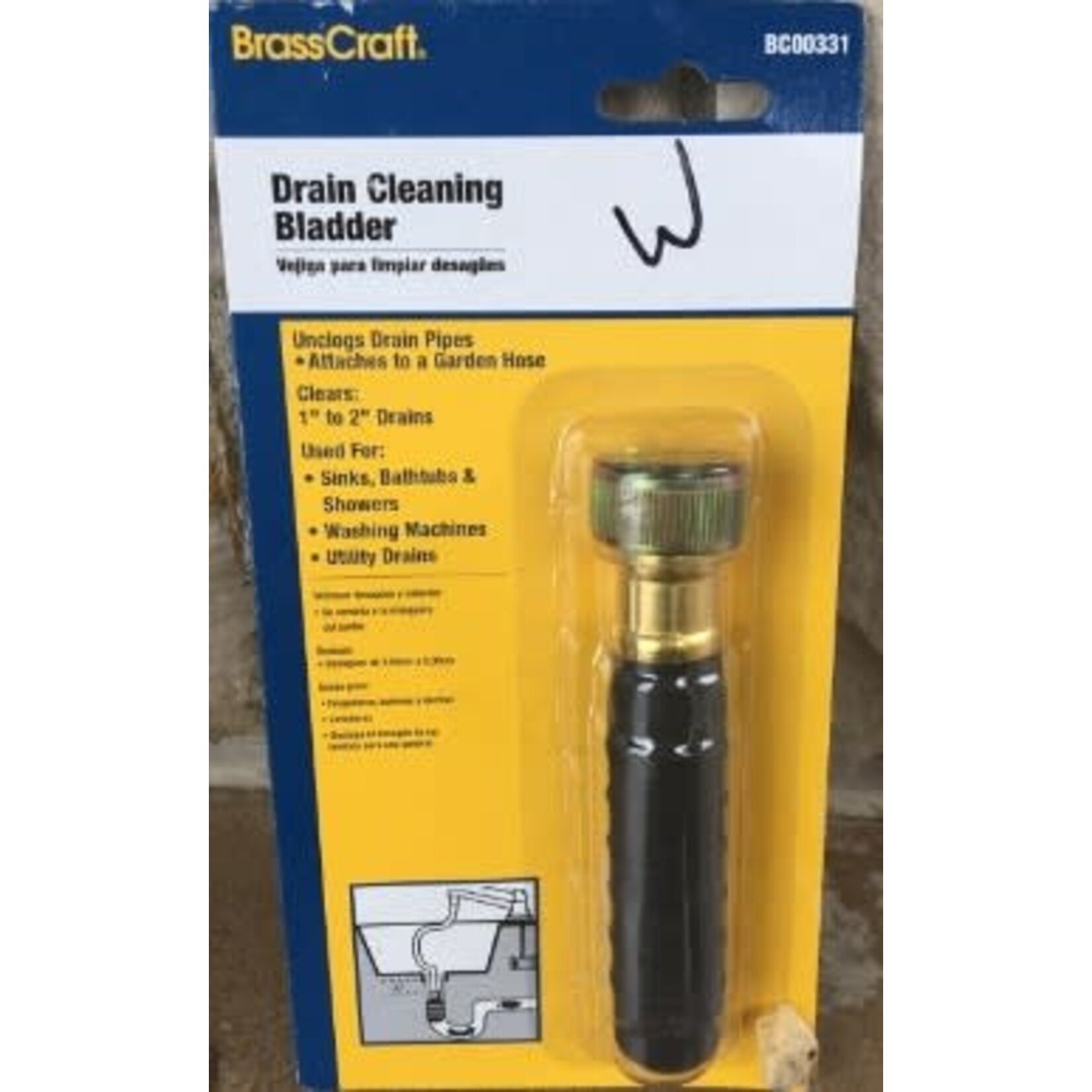 BRASSCRAFT DRAIN CLEANING BLADDER 1-2