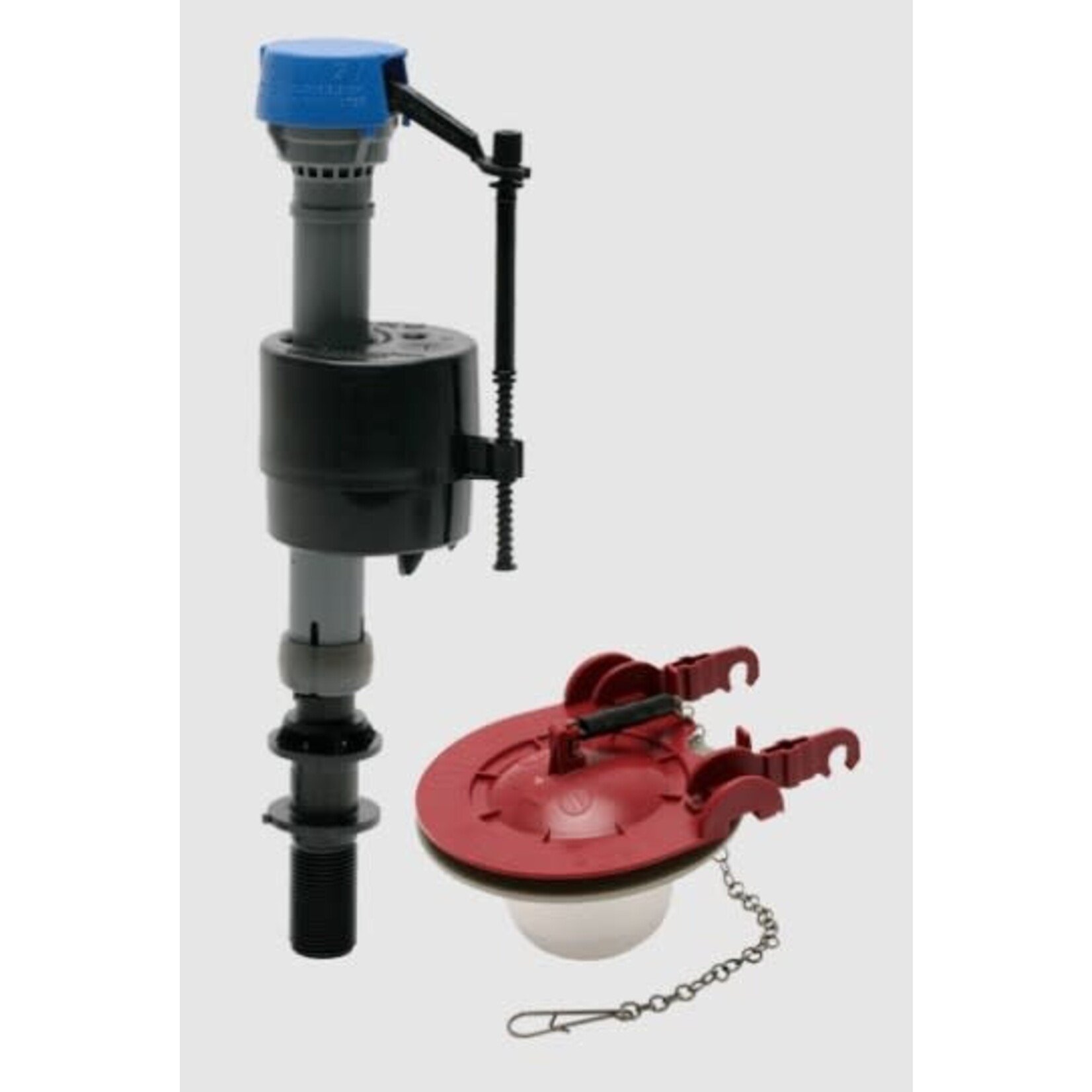 FLUIDMASTER TOILET FILL VALVE & 3 IN FLAPPER W/BLUE CAP