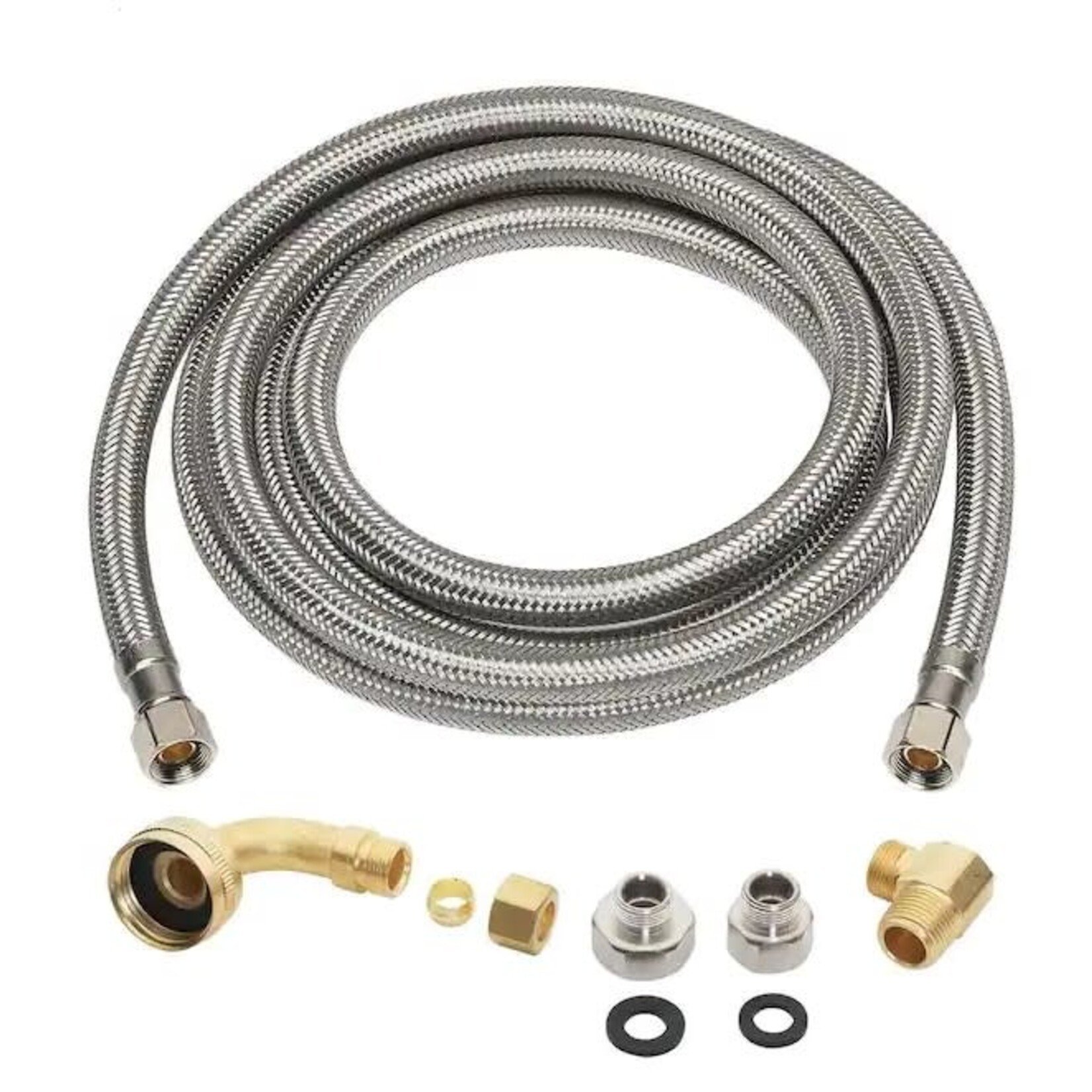 EVERBILT 3/8 IN X 3/8 IN X 96 IN UNIVERSAL DISHWASHER SUPPLY LINE