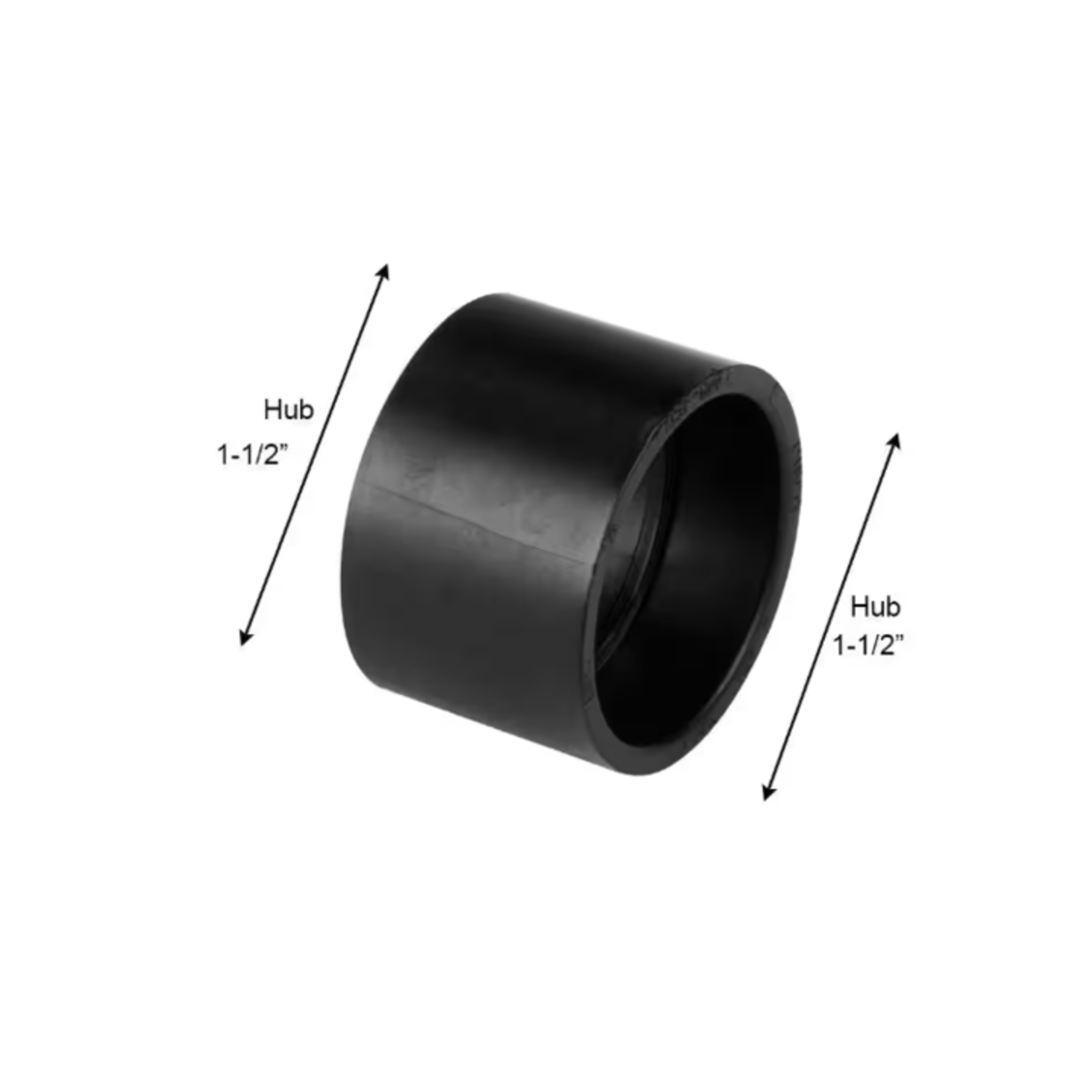 NIBCO 1 1/2 IN BLACK ABS DWV COUPLING