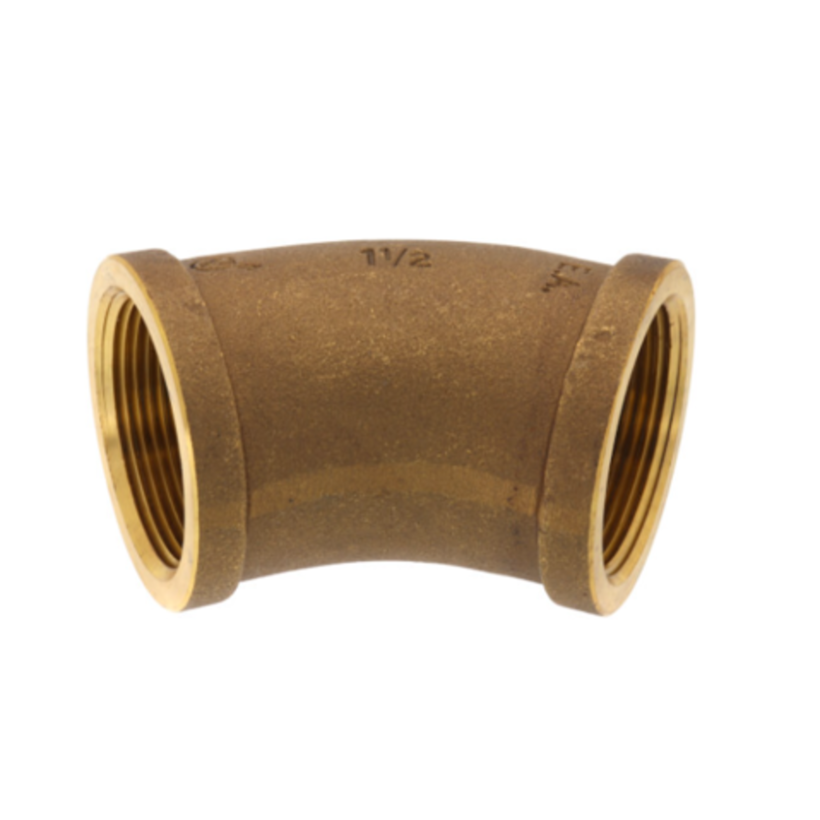 EVERFLOW 1 1/2 IN BRASS 45 DEGREE ELBOW