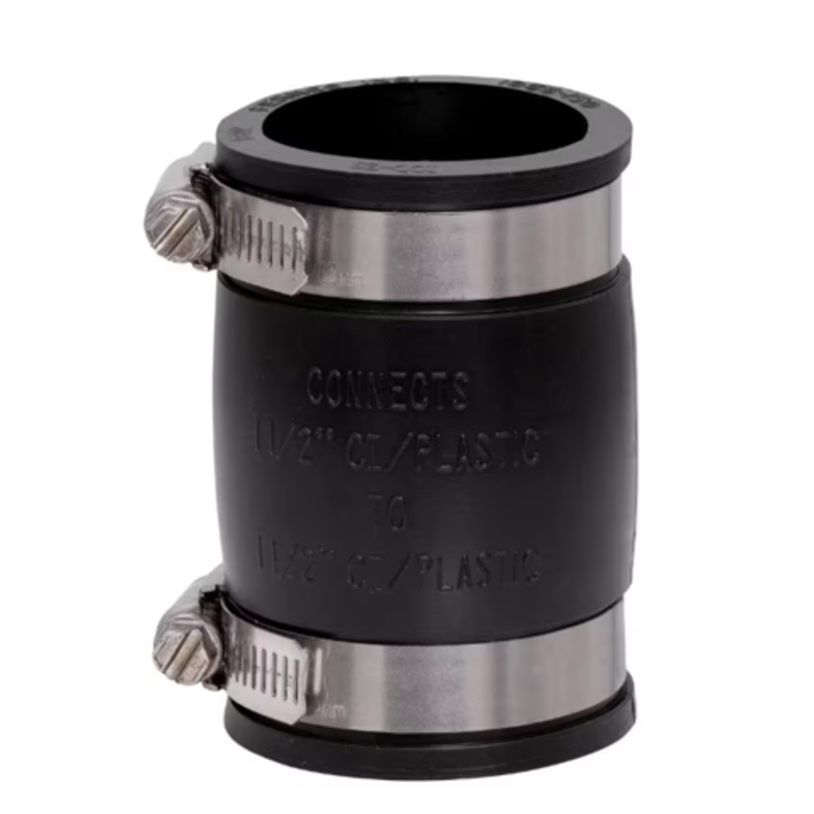 FERNCO 1 1/2 IN FERNCO FLEXIBLE COUPLING ( CAST IRON OR PVC TO CAST IRON )