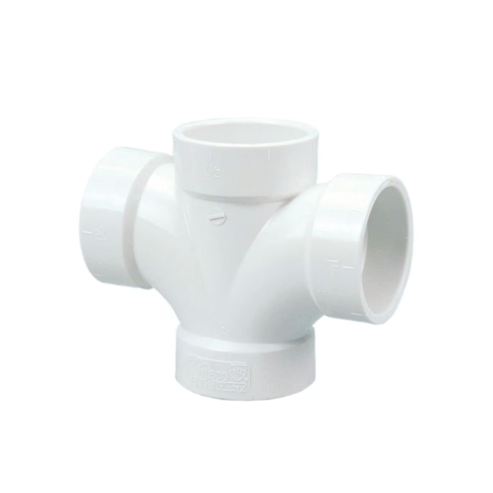 NIBCO 2 IN PVC SCHEDULE 40 DWV DOUBLE SANITARY TEE (CROSS)