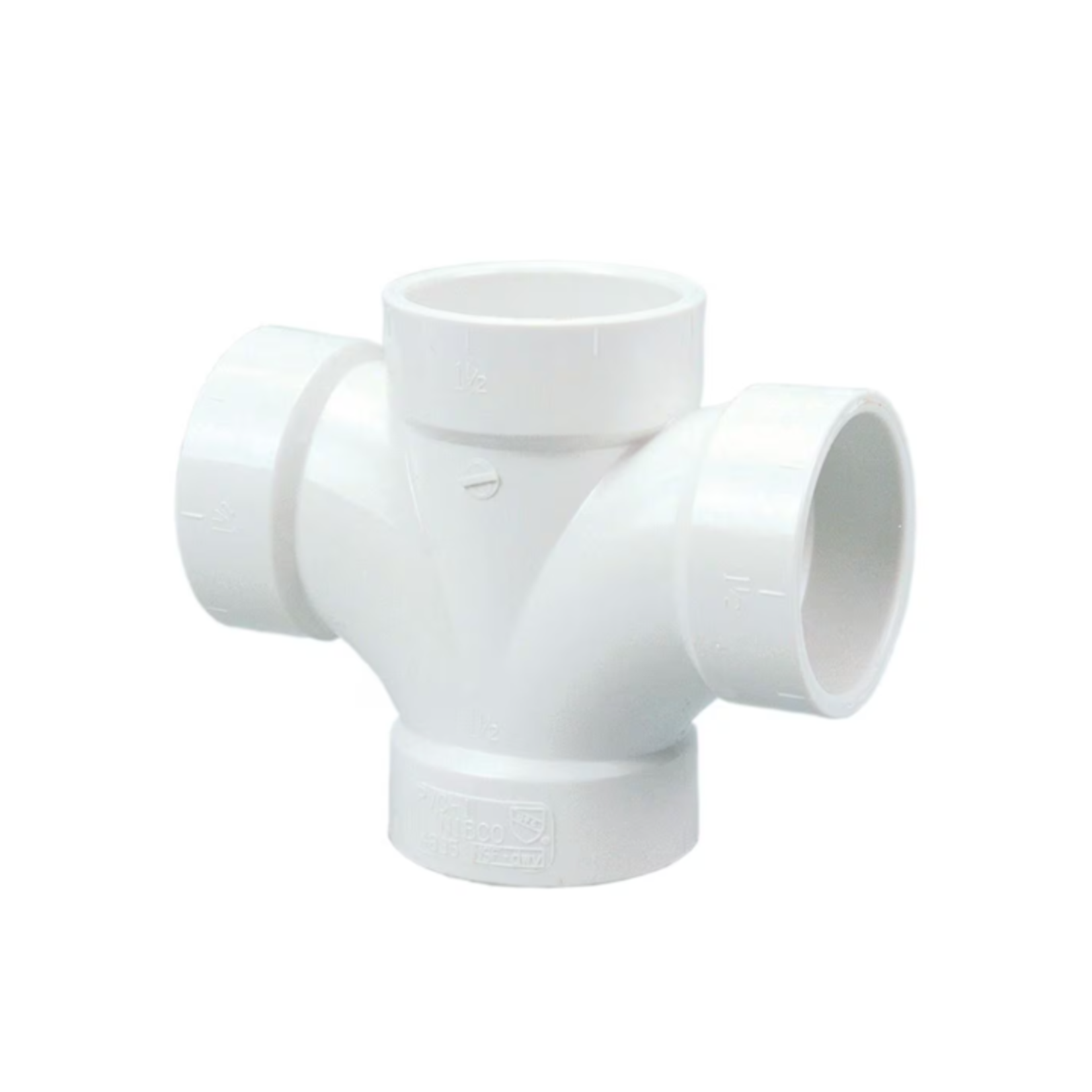 NIBCO 4 IN PVC SCHEDULE 40 DWV DOUBLE SANITARY TEE