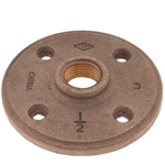 EVERFLOW 1/2 IN BRASS THREADED FLOOR FLANGE