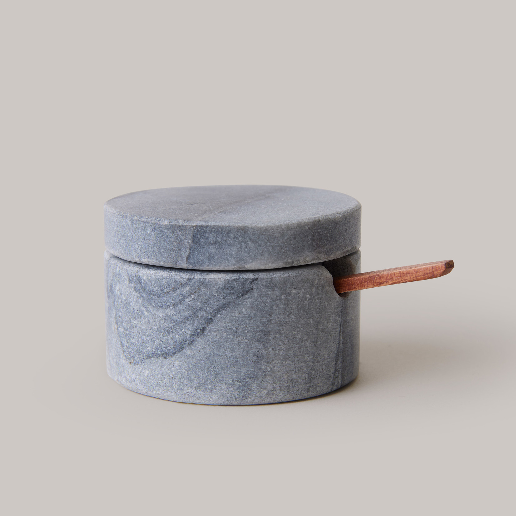 behome Gray marble lidded cellar