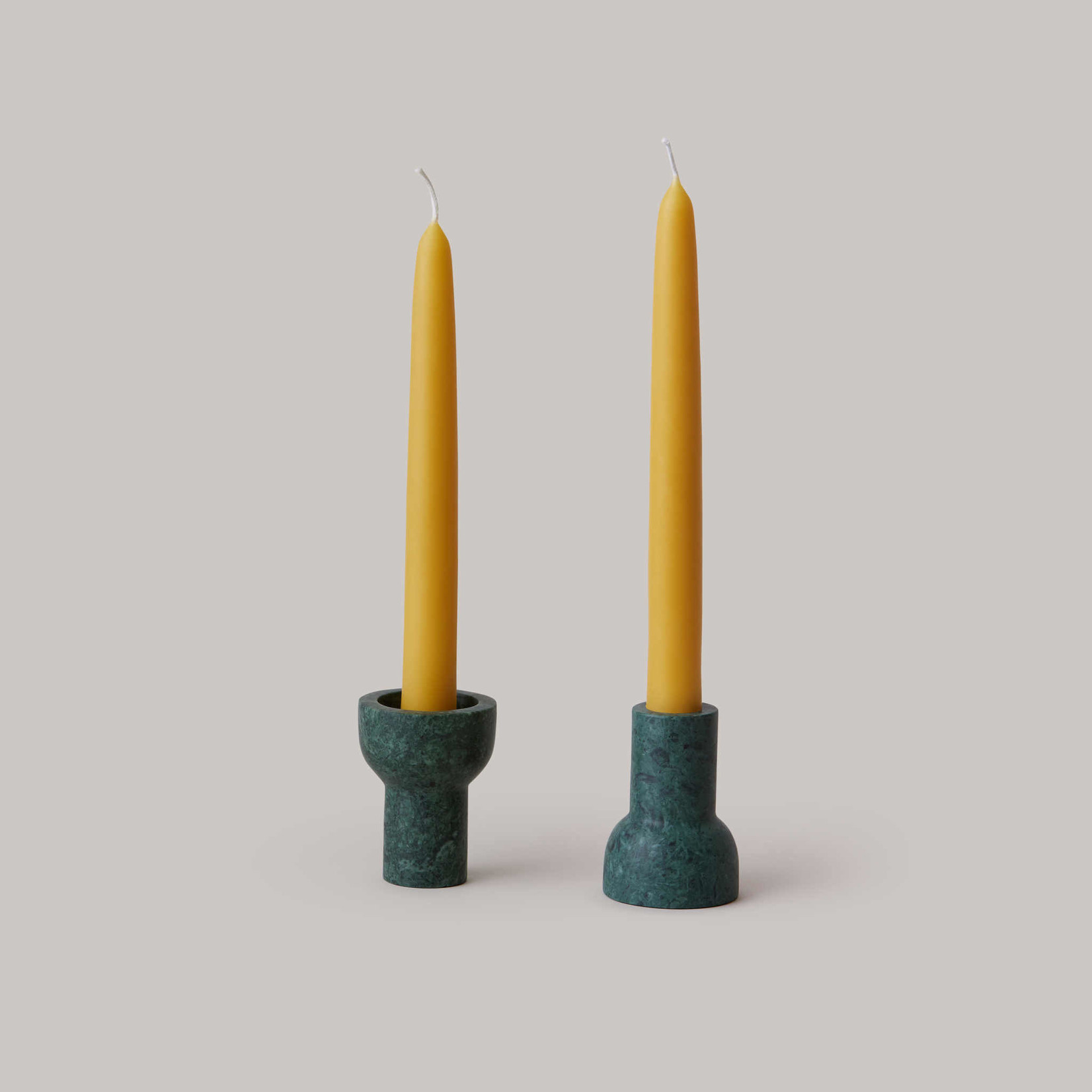 Aaron Probyn Como Tealight and Taper Candle Holder Forest Green Marble