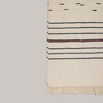 Five Six Textiles Koso Ecru, mauce, ochre and indigo Cotton Throw
