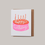 Meshwork Press Happy Birthday Cake Card