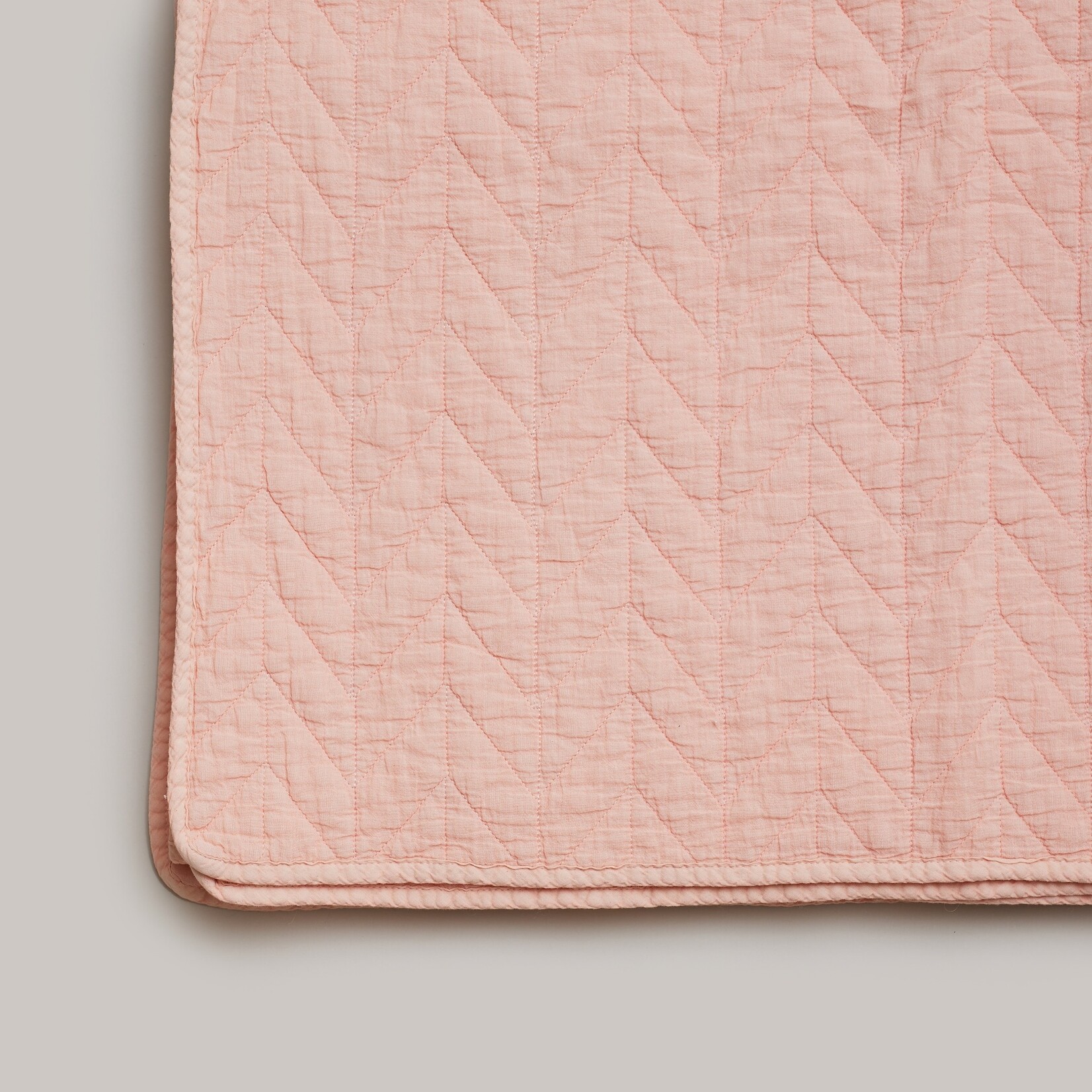Pink & Tan Organic Cotton Coverlet